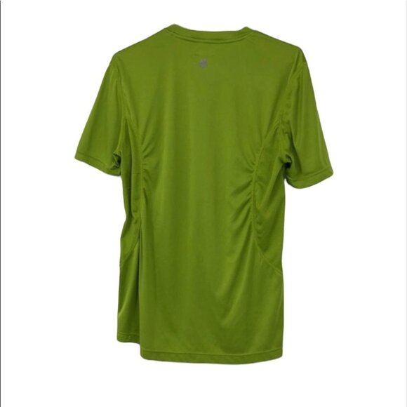 Marmot lime green ruched  sides athletic t shirt crewneck small - Picture 2 of 14